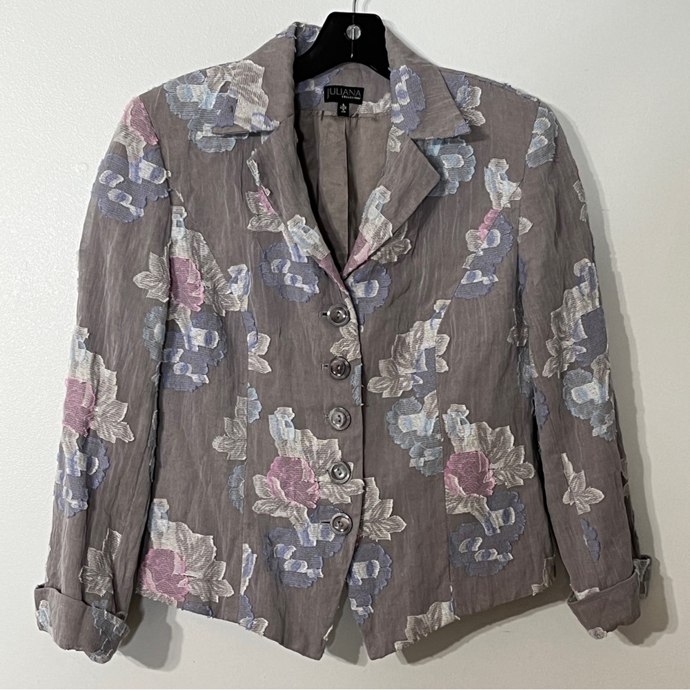 Juliana Collezione Mesh Floral Jacket